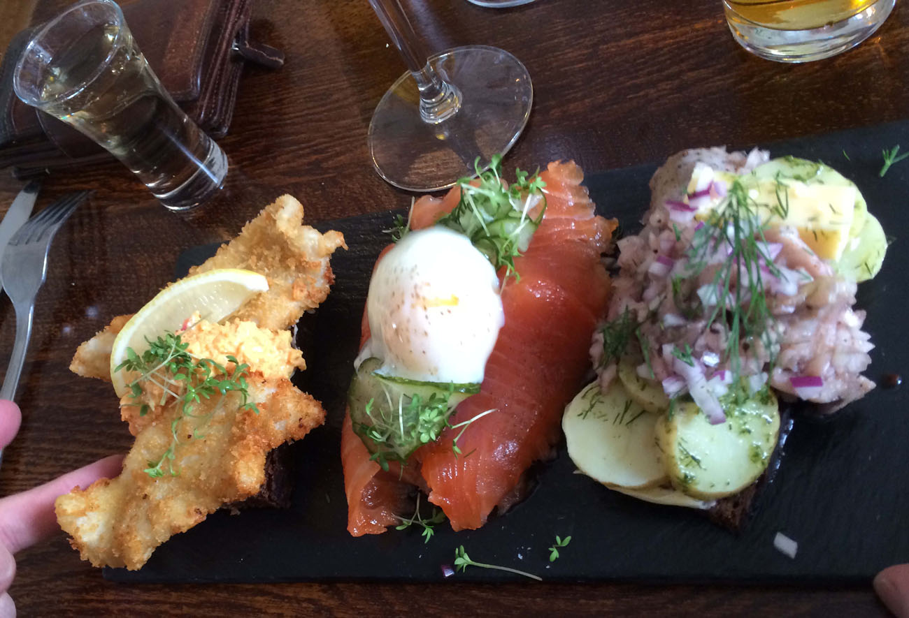 Goda Smörrebröd på Gaffeln i Simrishamn